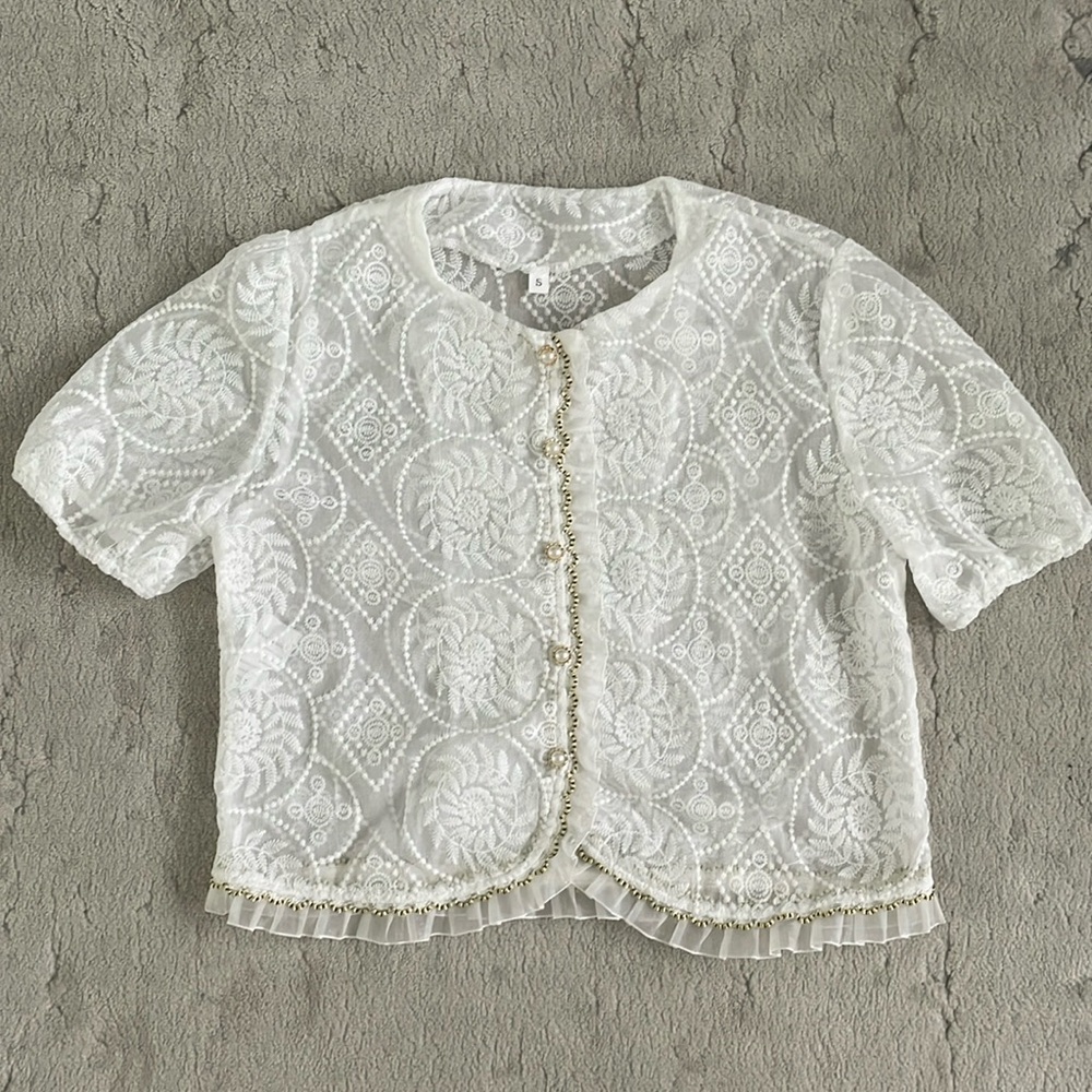 Delicate Embroidery Top